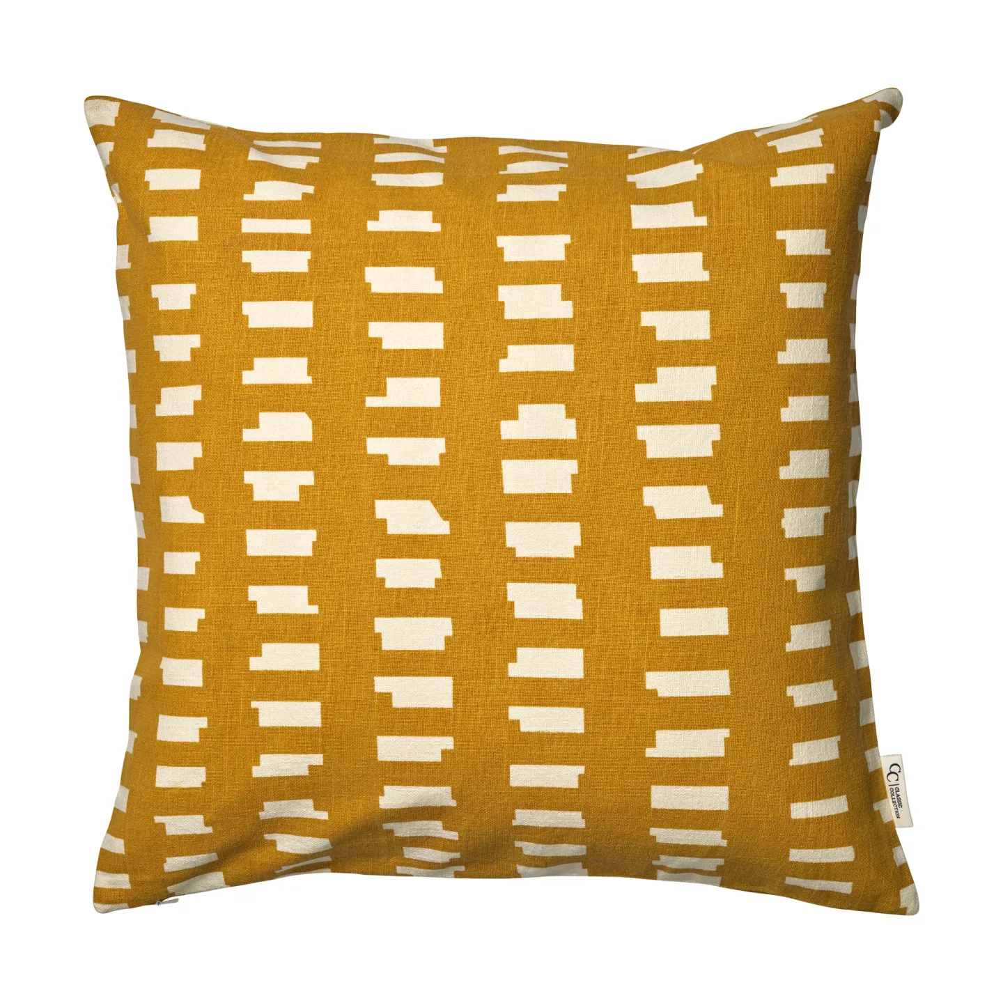 Ikat Block kuddfodral ockra