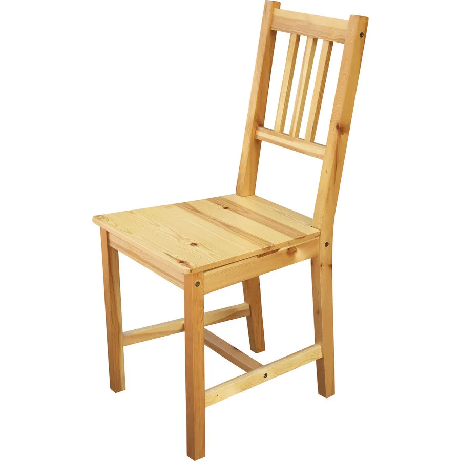 Stuhl 2er-Set Cruz natur Holz
