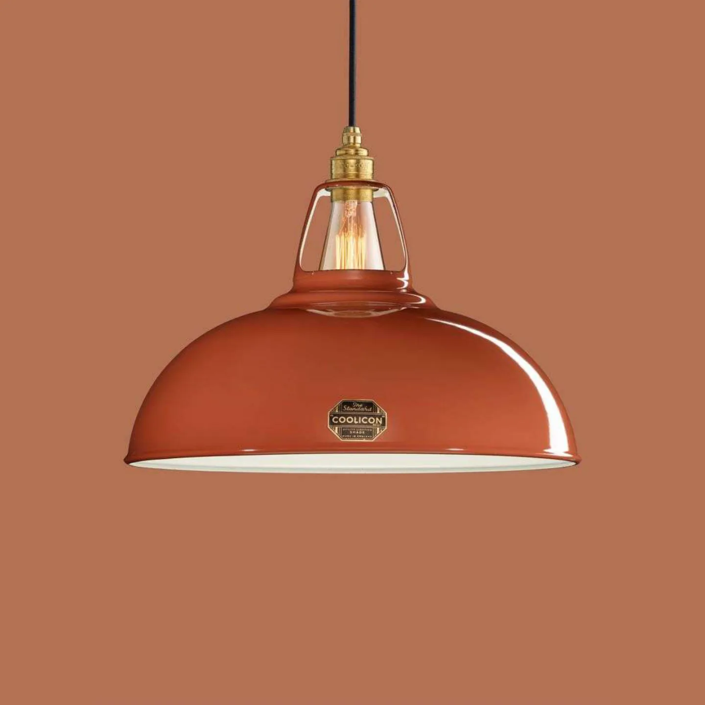 Stor pendellampe i design fra 1933 Terracotta - Coolicon - Stue - Metal