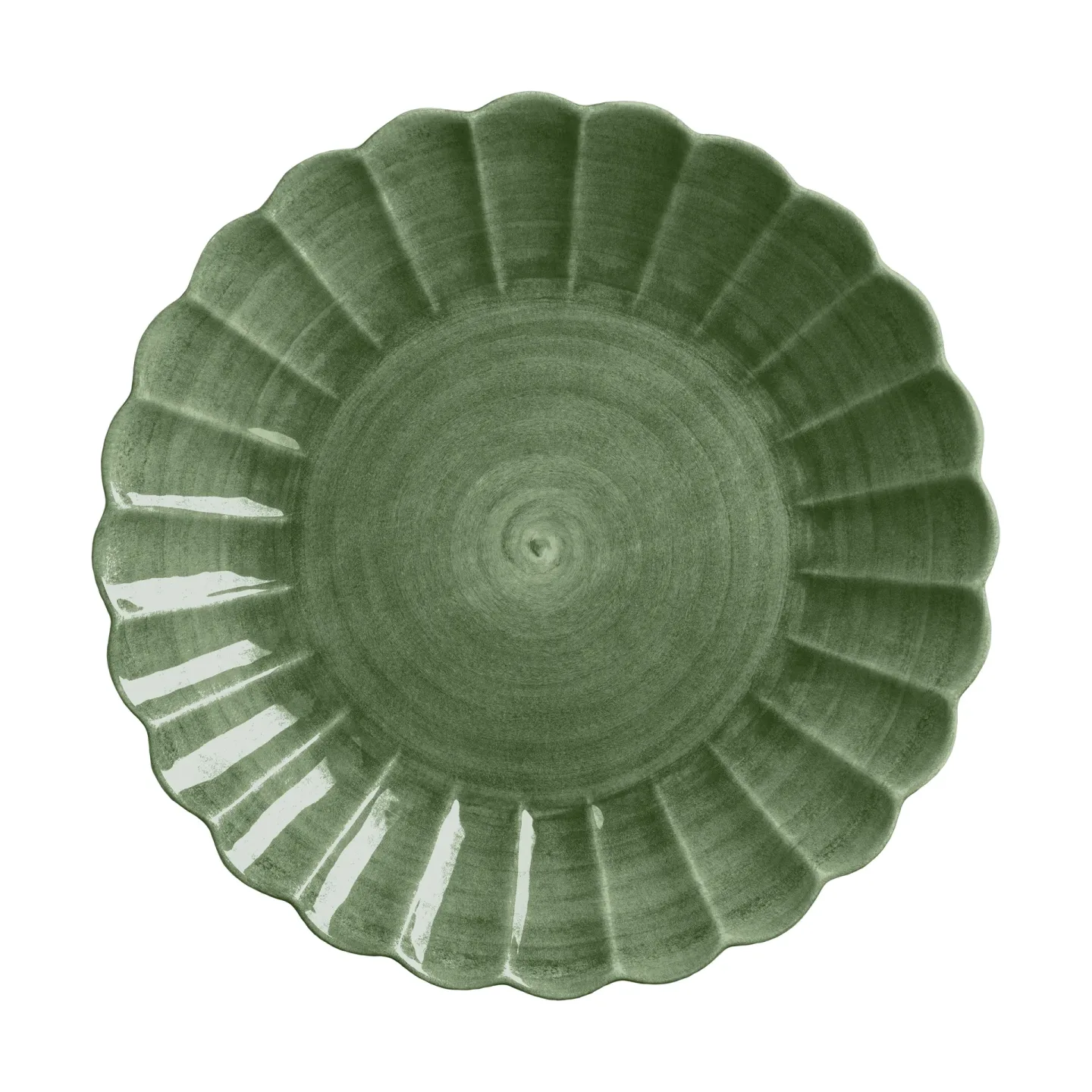 Mateus Oyster Schale rund 42 cm Forest green