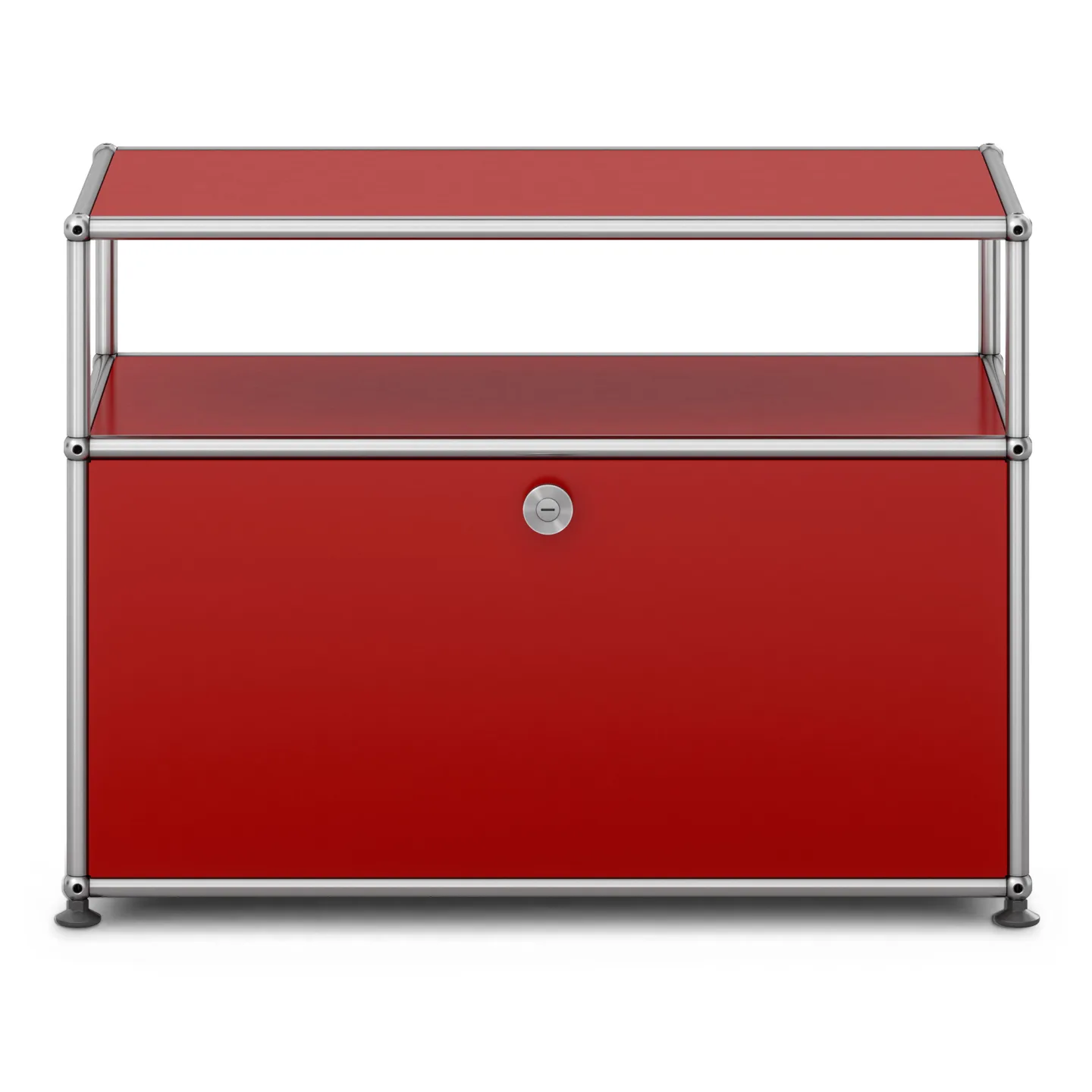 USM - USM Haller Occasional Furniture O1 USM Ruby Red - Sidobord - Fritz Haller & Paul Schärer - Röd - Metall