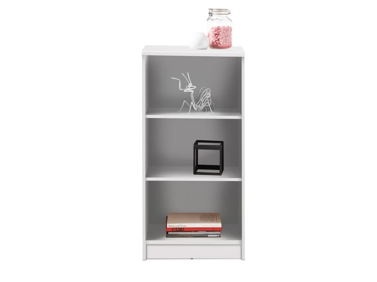 Bücherregal Standregal weiß 54 x 111 cm - 2 Einlegeböden - OPTIMUS