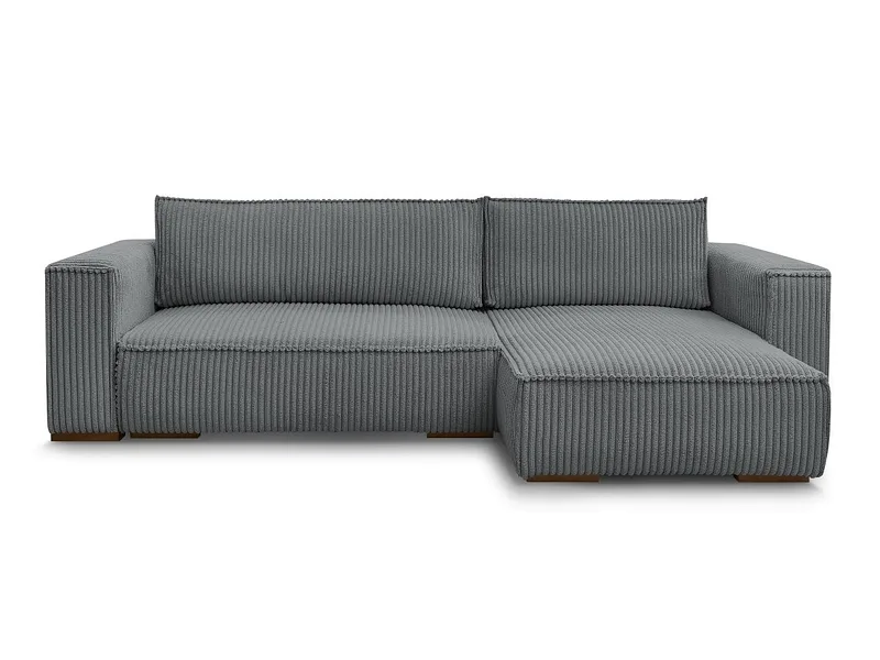 Ecksofa BOBOCHIC CHELSEA Cord-Stoff dunkelgrau
