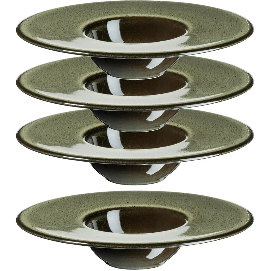 MÄSER Speiseteller-Set 4-tlg. Rolvera Grün Porzellan 19 cm