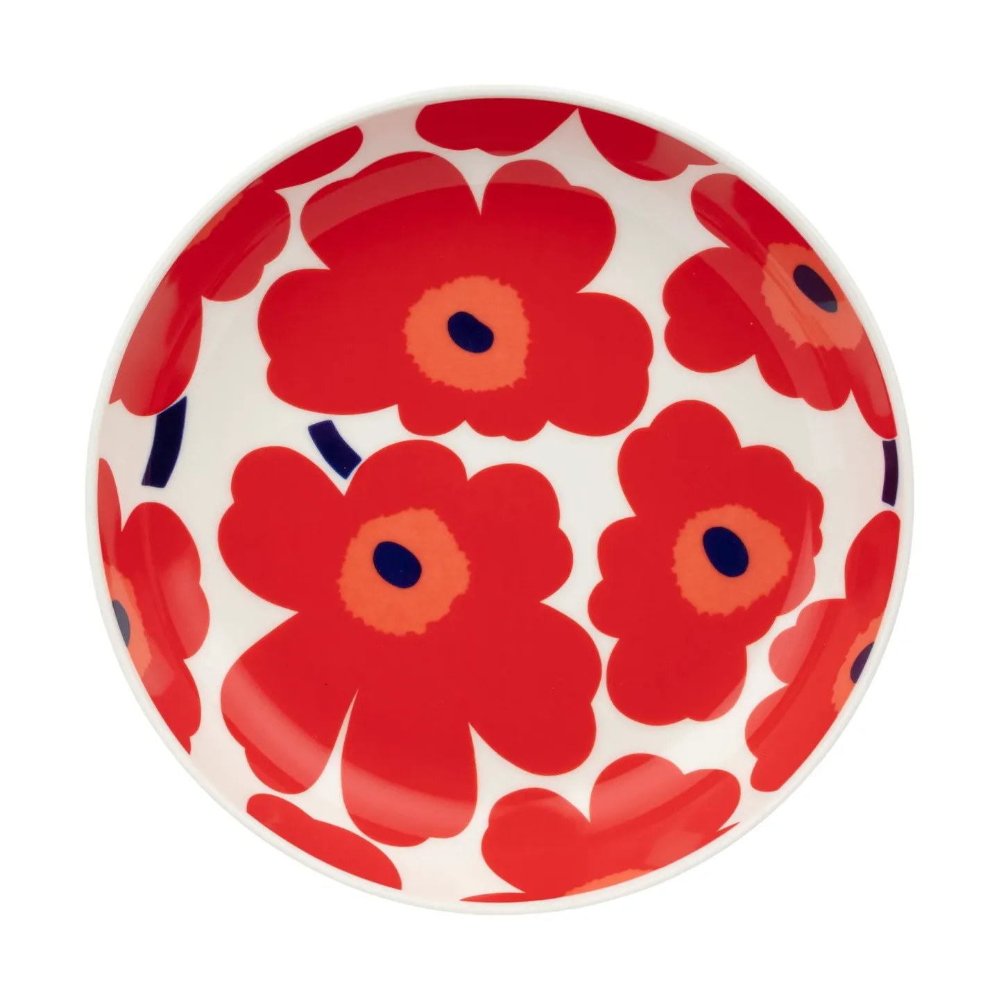 Marimekko Unikko tiefer Teller Ø20,5 cm White-red-blue