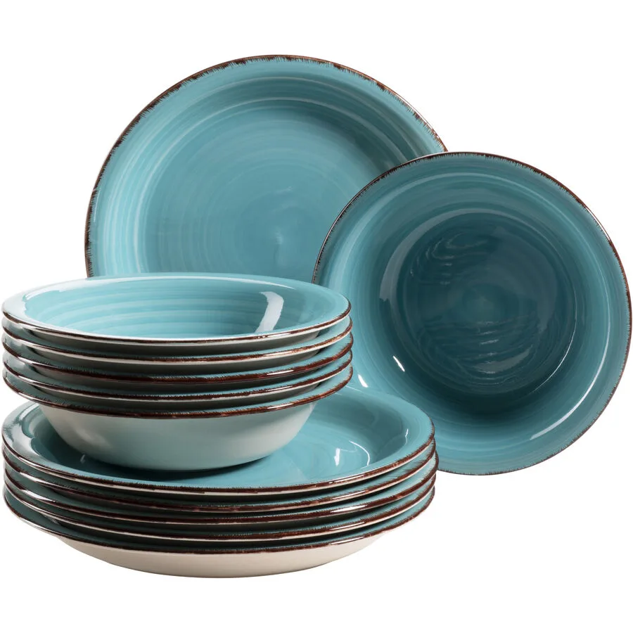 MÄSER Teller-Set Lumaca Laguna Steingut 12 Stk