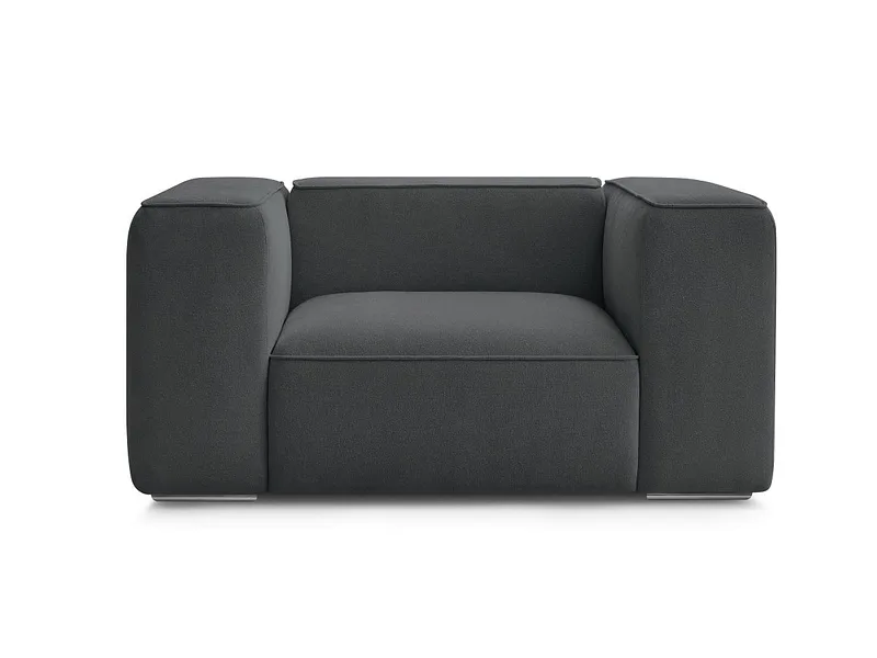 Sessel BOBOCHIC ZEPHYR Stoff mit Textur dunkelgrau