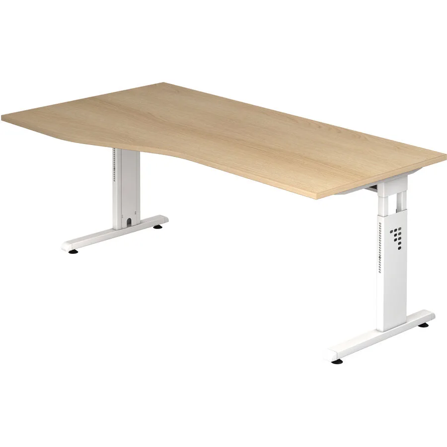 Schreibtisch Office eiche Holzwerkstoff B 180 T 100 cm