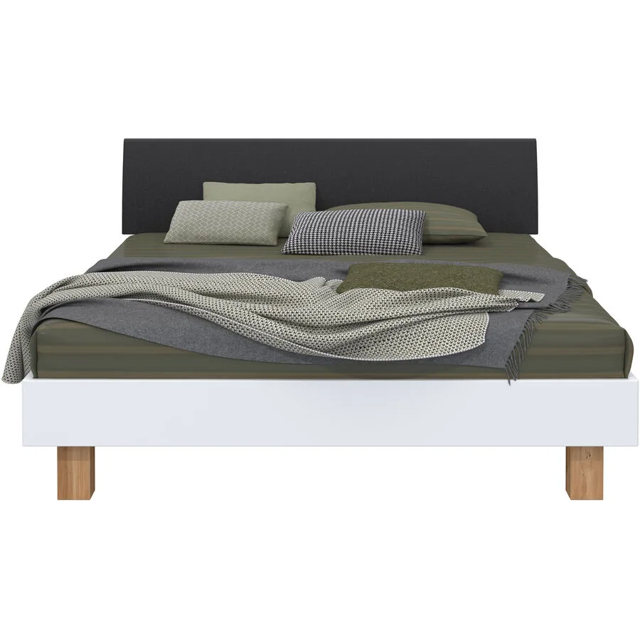 Bett Smart weiss MDF/Wildeiche 180 x 200 cm