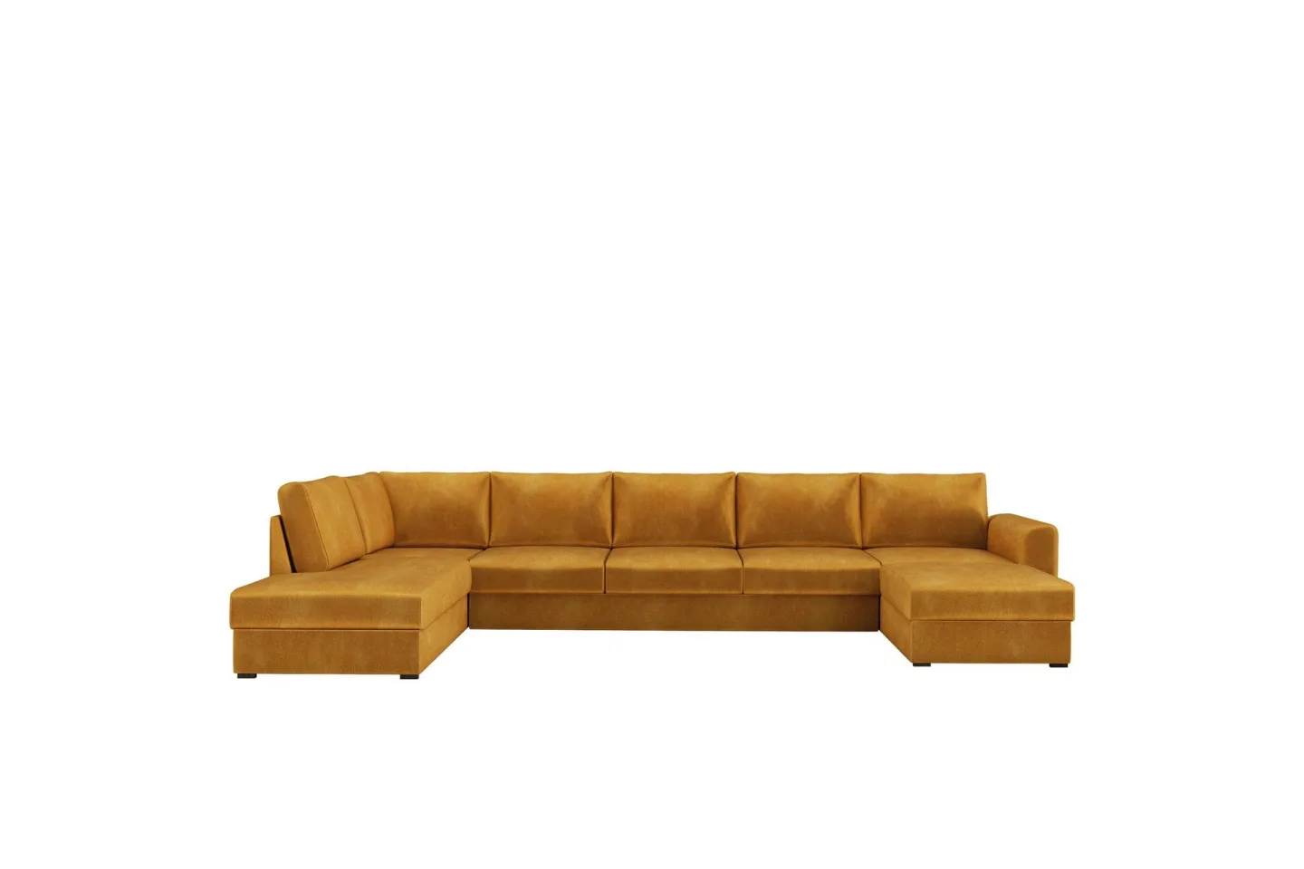 Taberk Soffa med Divan och Schäslong 5-sits - Gul