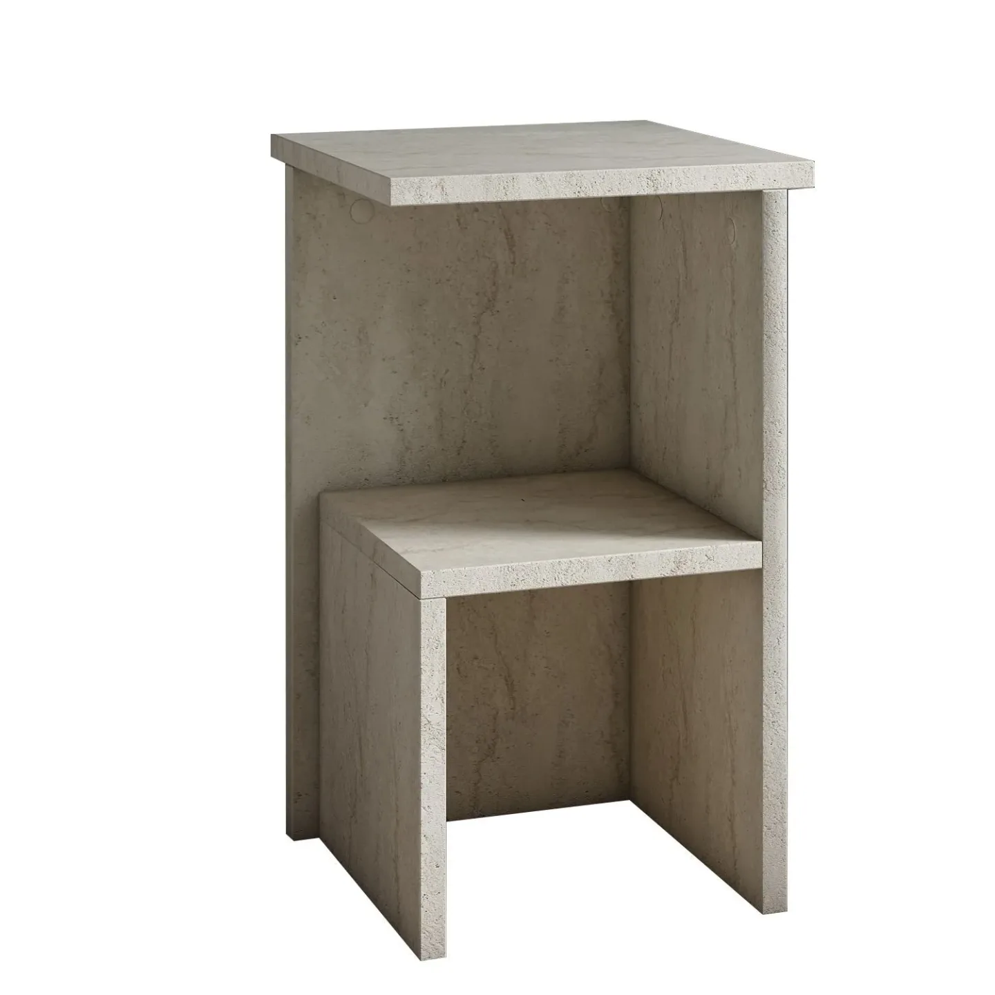 Tunel Nattduksbord 29,6x50x29,6 cm - Travertin