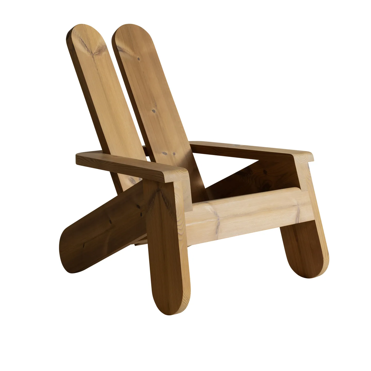 Vaarnii - 015 Peace Outdoor Lounge Chair - Fåtöljer utomhus - Faye Toogood - Träfärgad - Trä