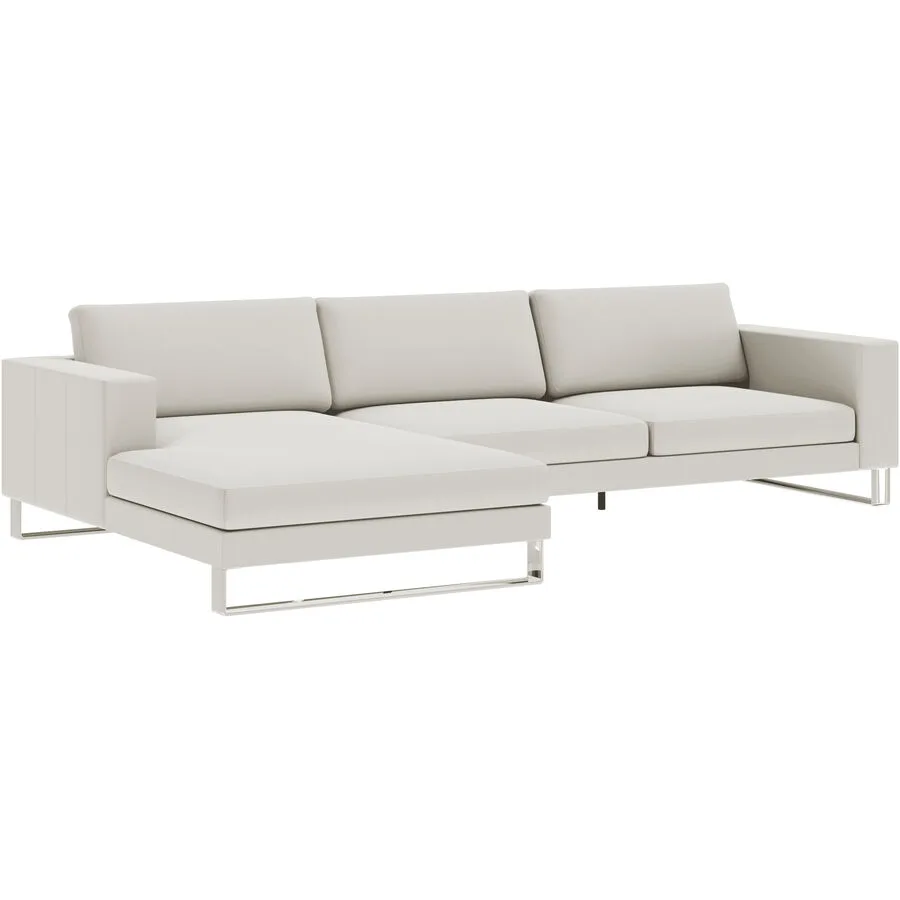 Ecksofa Domino Beige Stoff 310 cm 181 cm - Möbel Konfigurator: Traummöbel individuell zusammenstellen