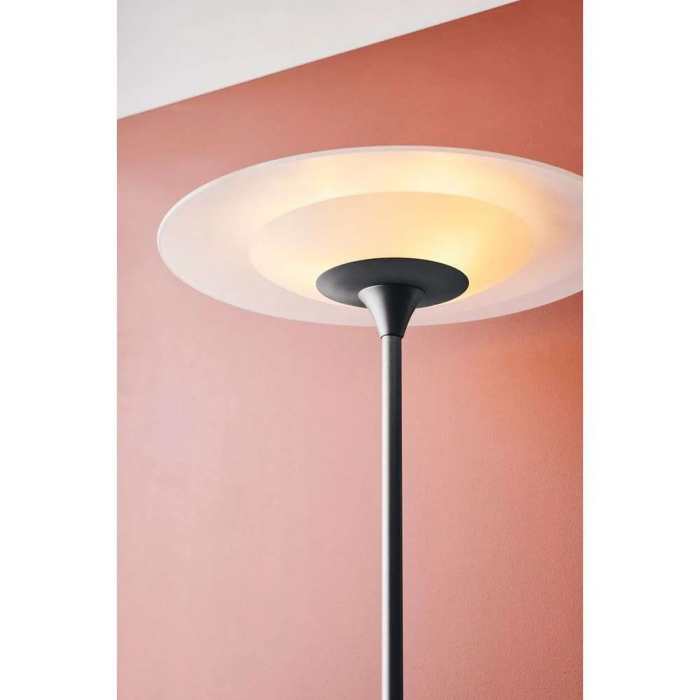Baroni Stehleuchte Ø46 Black/Opal - Halo Design - Wohnzimmer - Metall