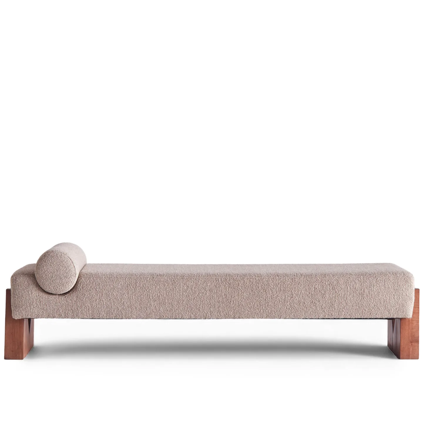 Dusty Deco - V Daybed walnut barnum 2 sand - Dagbäddar - Beige,Träfärgad