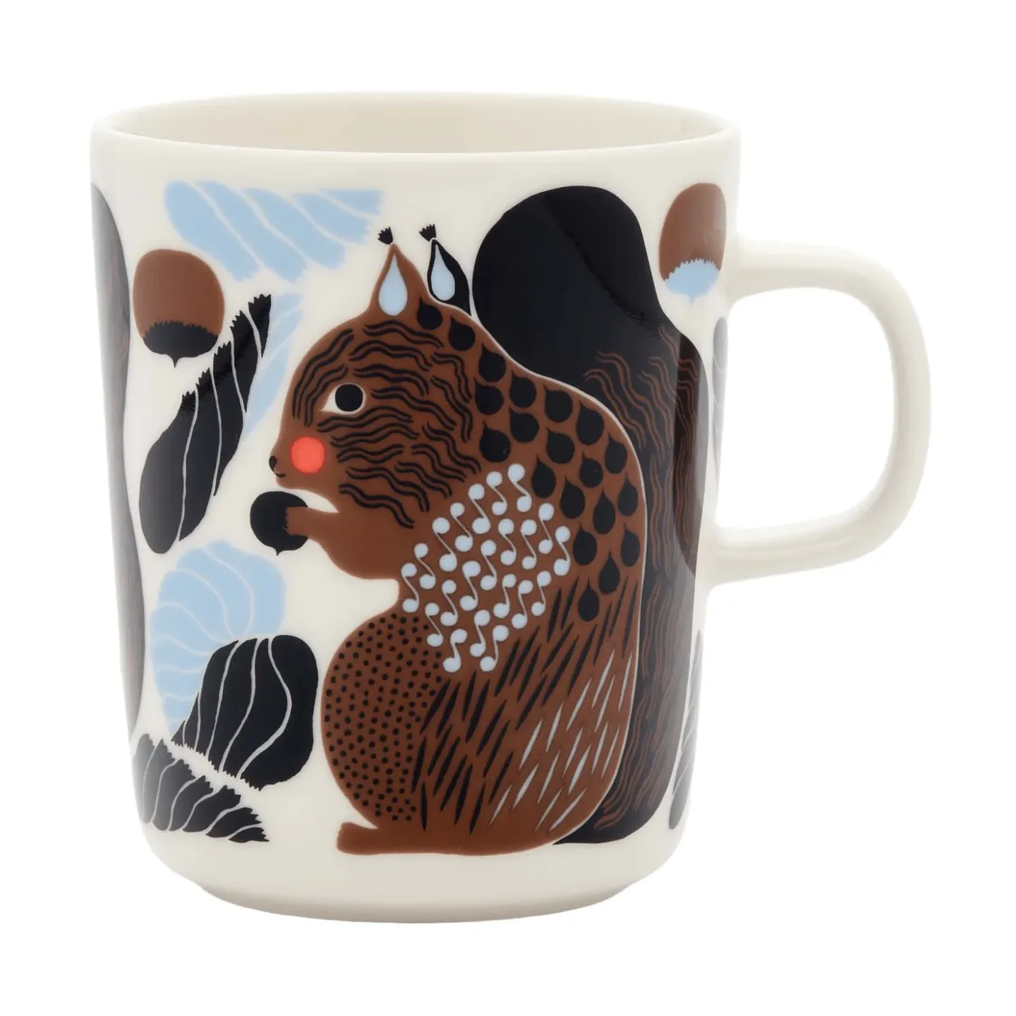 Marimekko Kurre Becher 25 cl Weiß-Braun-Schwarz-Hellblau