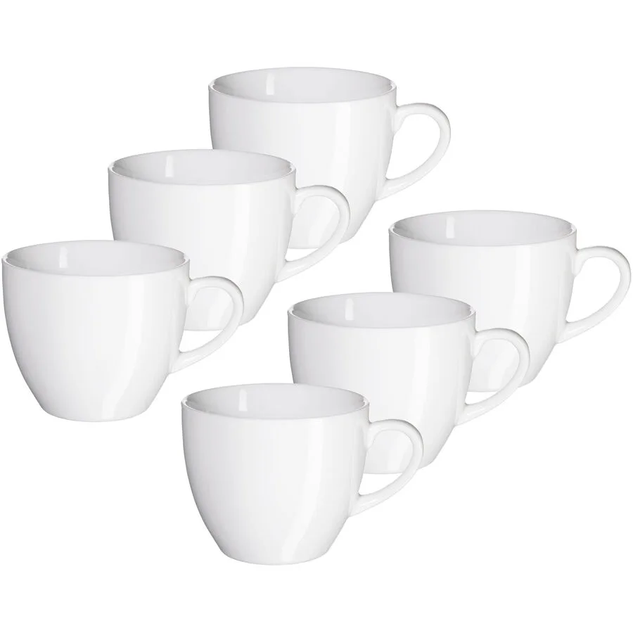 MÄSER Kaffeebecher-Set 6-tlg. Modesta Weiss Porzellan