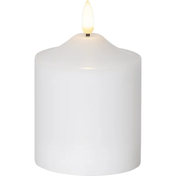 Star Trading - LED Blockljus Flamme - Batteriljus - Vit