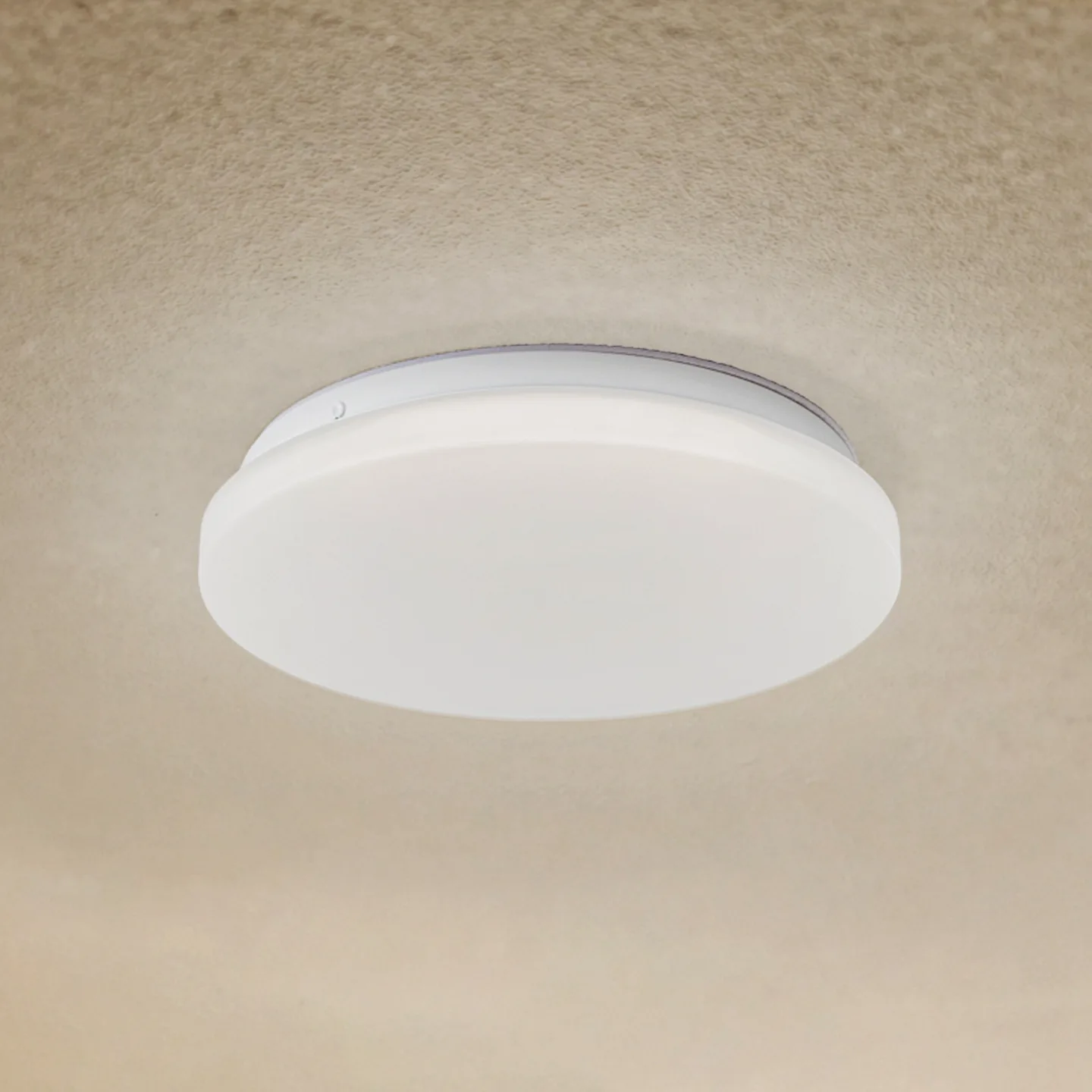 Kirkola LED-Außendeckenlampe, 3000 K, Ø 26 cm, weiß - Lindby - Keller - Kunststoff - Rund