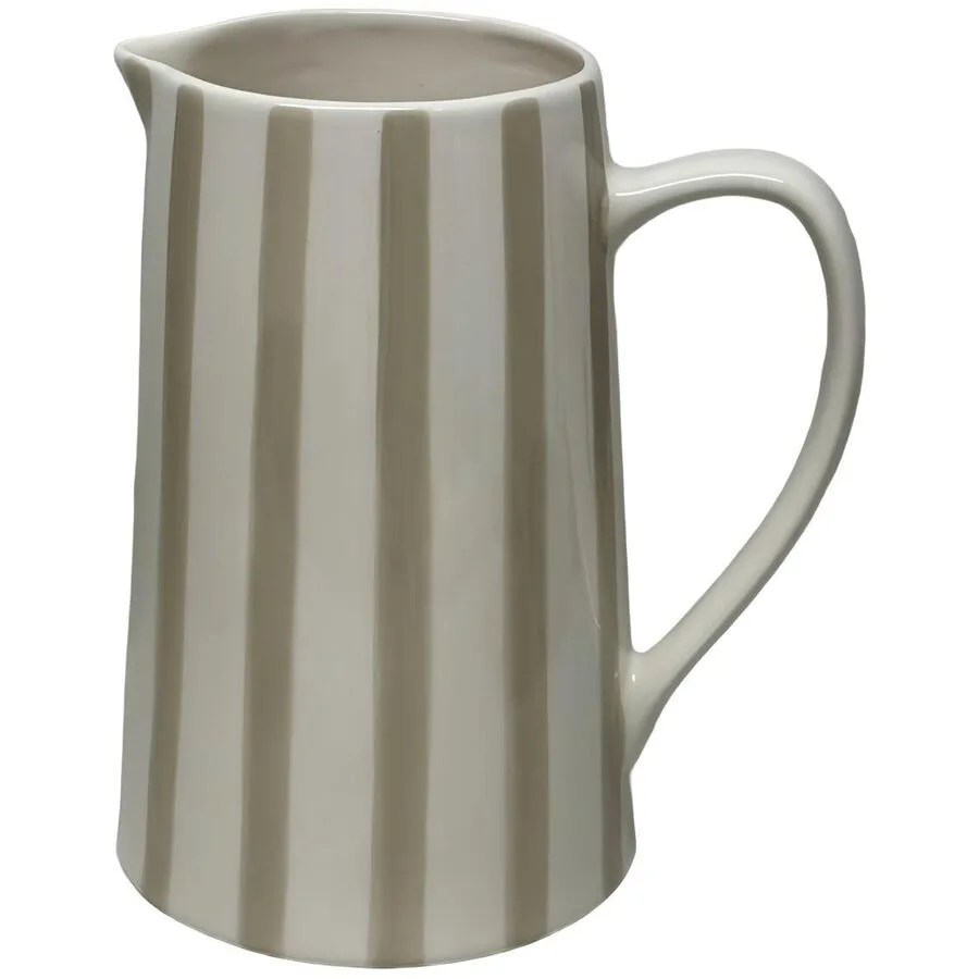 Krug Stripes taupe Keramik B 18 cm H 21.5 cm 2 l