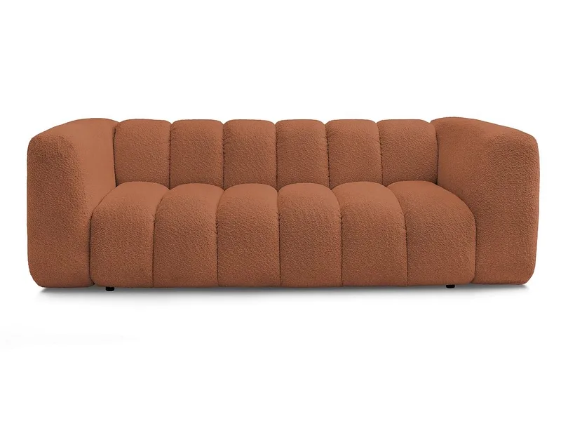 3er Sofa BOBOCHIC TALIA Boucle-Stoff orange