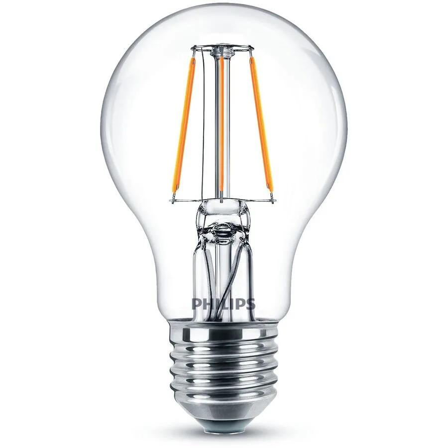 Leuchtmittel Philips Glas E27 4.3 W - Farbe: Transparent - LED - Lichtfarbe: Extra warmweiss - LED Leuchtmittel