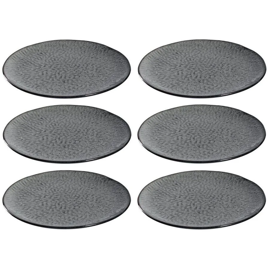 Speiseteller-Set Leonardo anthrazit Keramik D 27 cm 6 Stk