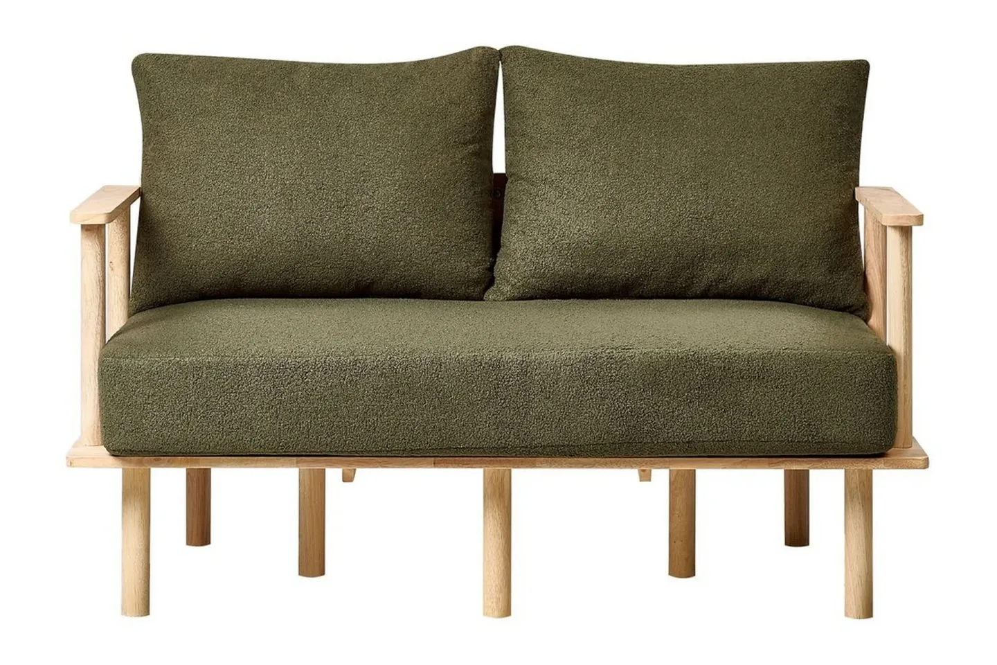 Fadey Soffa 2-sits - Grön/Ljust trä