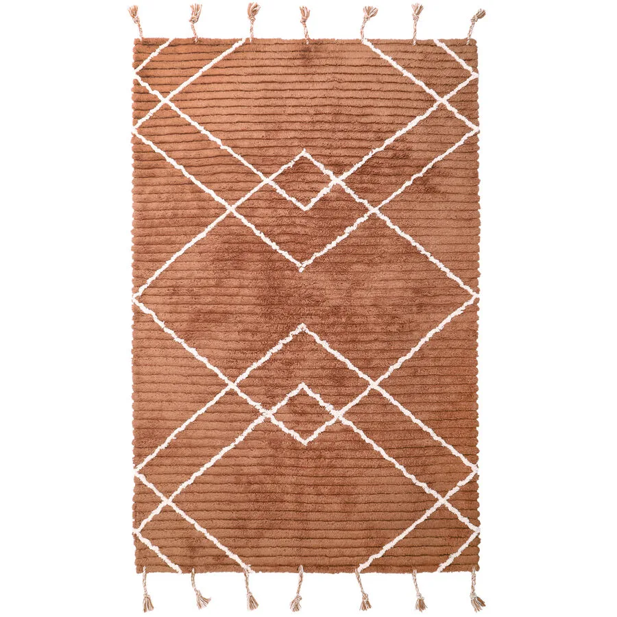 Kinderteppich Lillyrose Toffee Baumwolle 100 x 150 cm