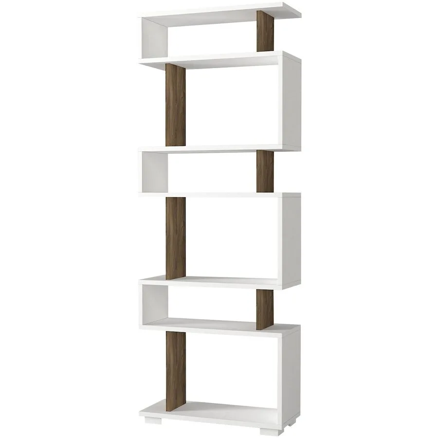 Bücherregal Yemek weiss Melaninbeschichtete Mischholz (Spanplatte) B 60 H 165 cm