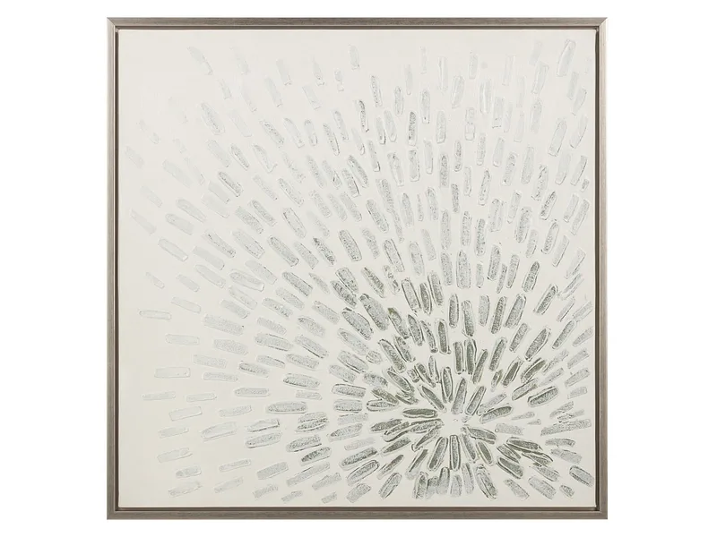 Bedruckte und handbemalte Leinwand TAISHA mehrfarbig 70x70x3.8cm