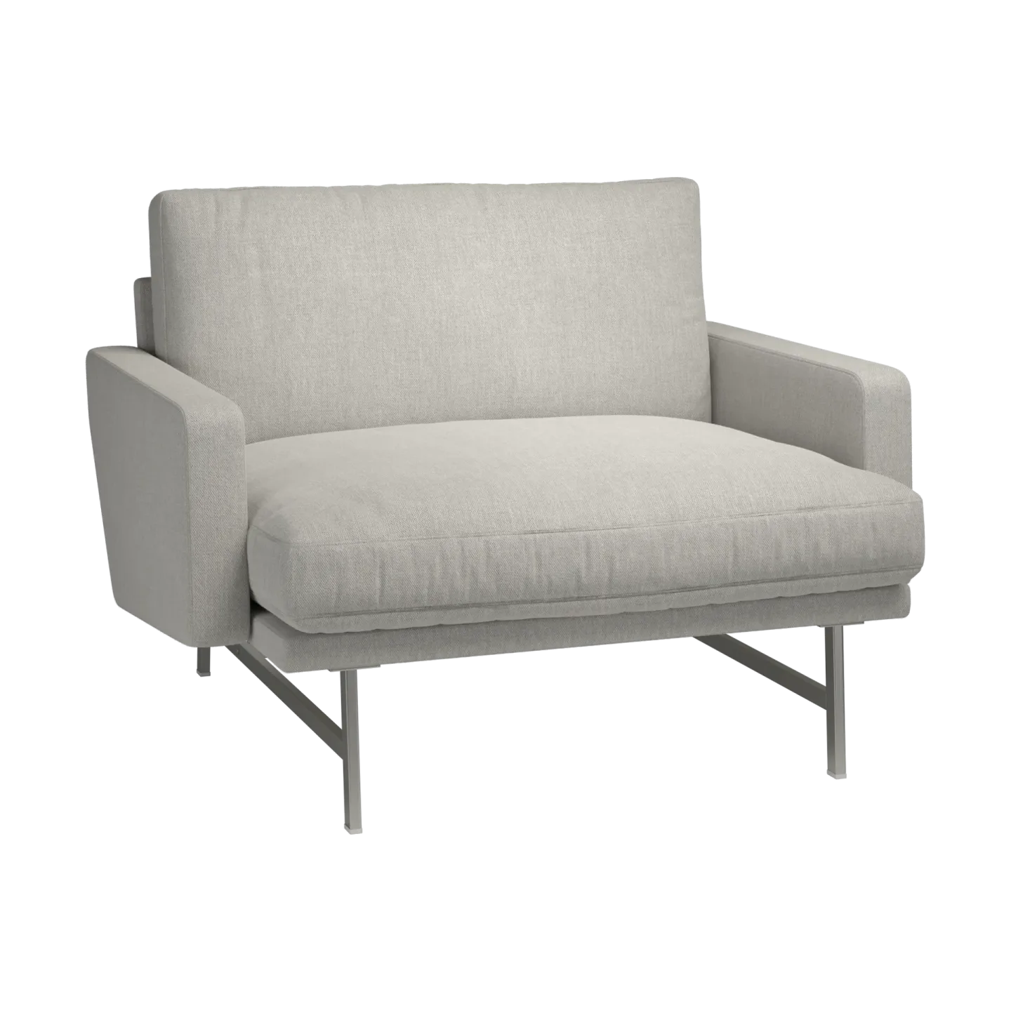 Fritz Hansen Lissoni PL111 lounge chair large Clay 012-rostfritt stål
