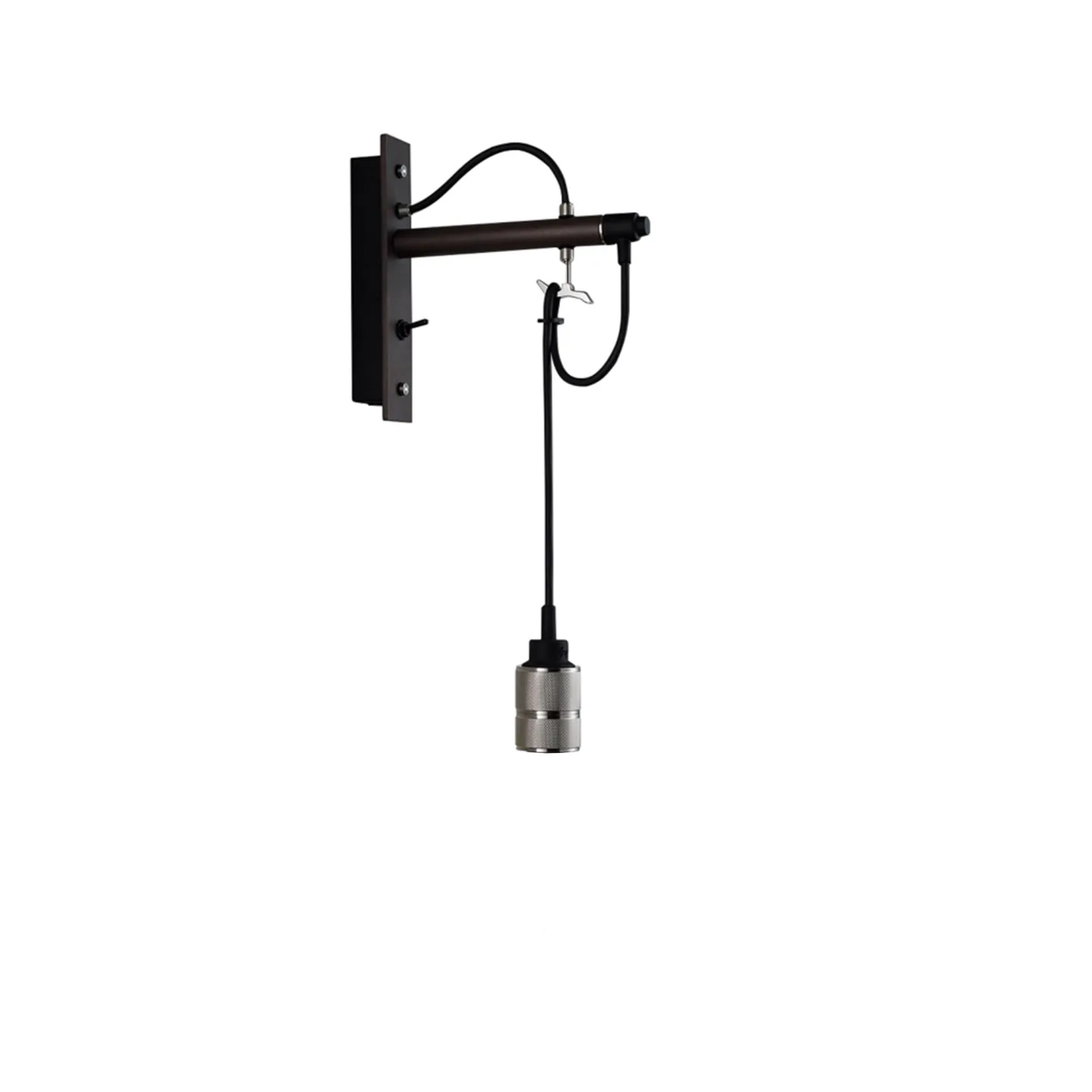 Buster + Punch - Hooked Wall Nude Graphite / Steel - Vägglampor - Massimo Buster Minale - Silver - Metall