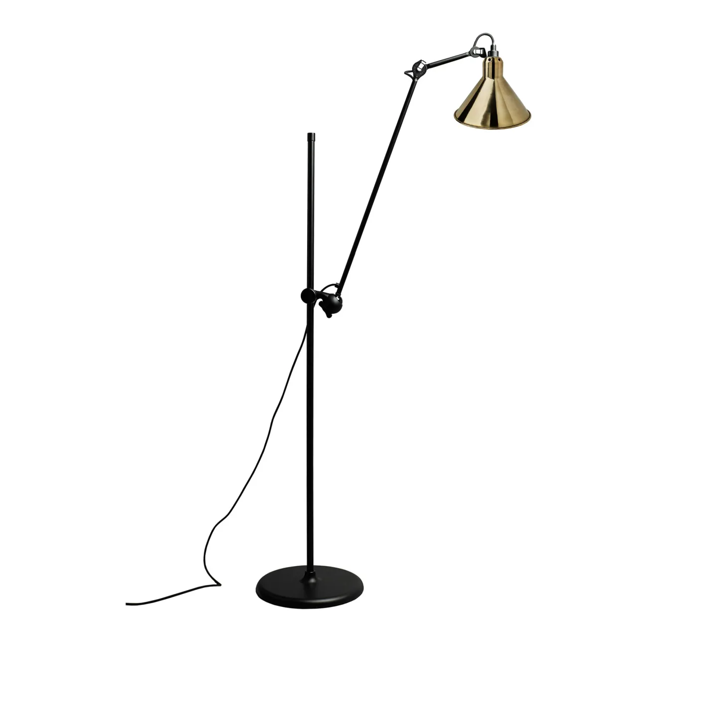 DCWéditions - Lampe Gras No215 - Conic - Svart bas, Mässing - Läslampor - Bernard-Albin Gras - Guld