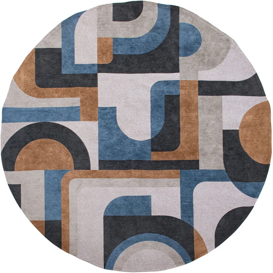 Teppich Module Blau Polyester 240 cm 240 cm
