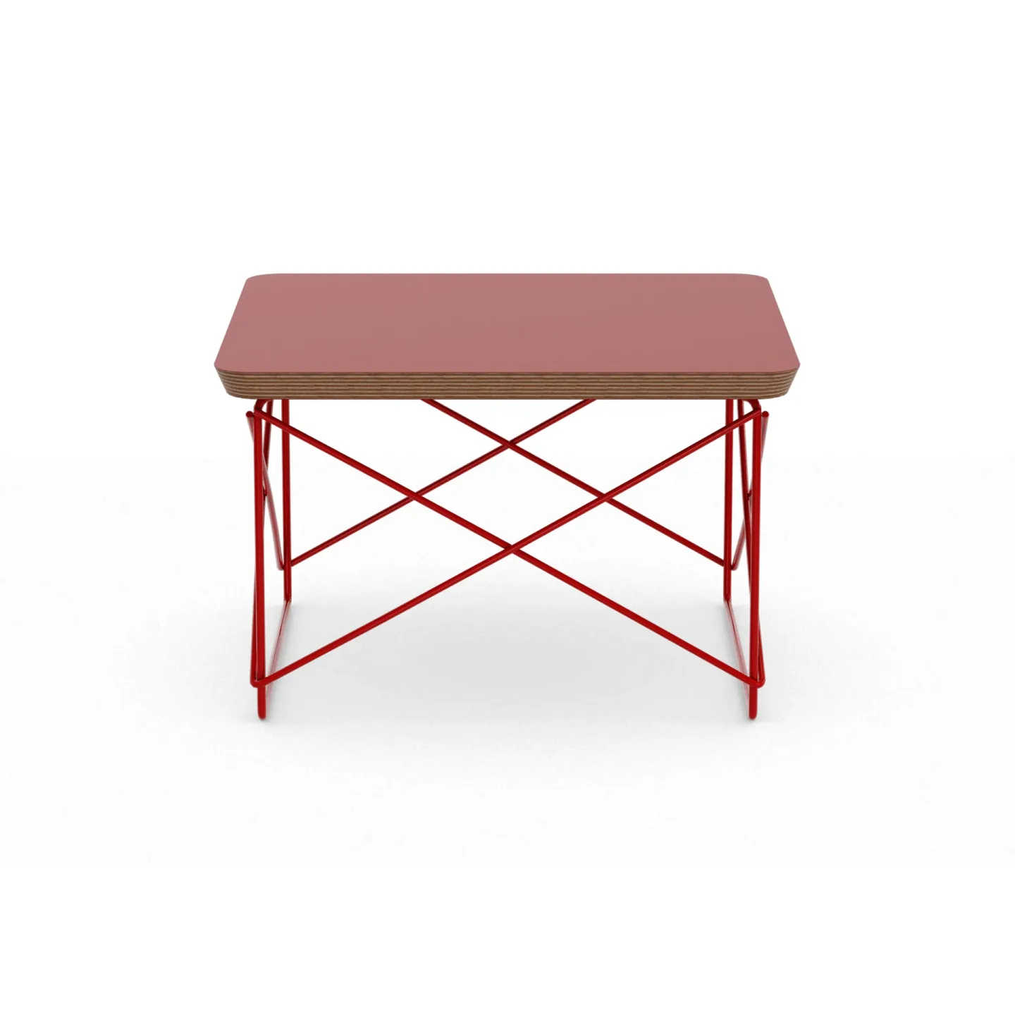 Vitra LTR occasional table sidobord Linoleum dark brick-eames classic red