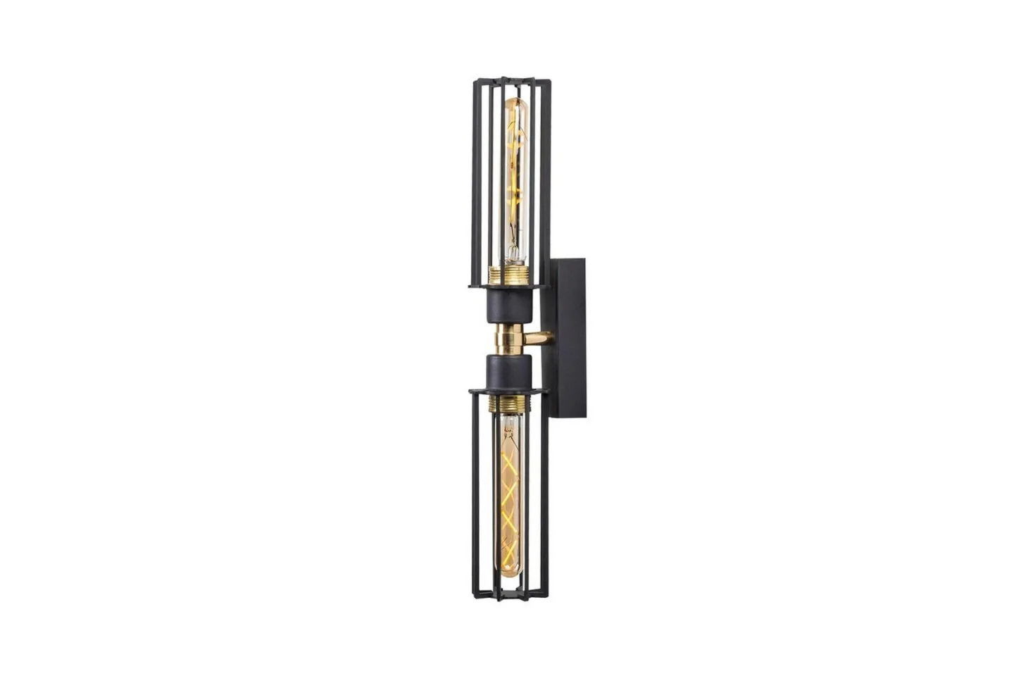 Vägglampa Sourab Skinande Svart / Rany - Guld/Svart