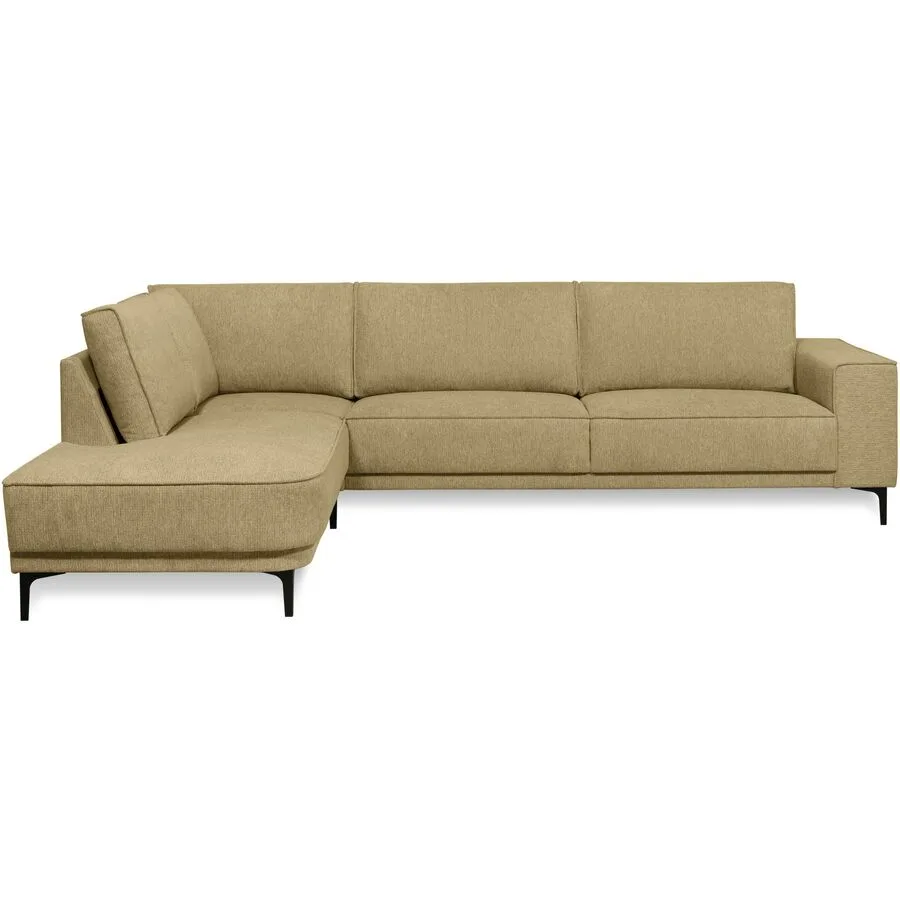 Ecksofa Marjorie Links Stoff beige braun B 289 T 210 cm