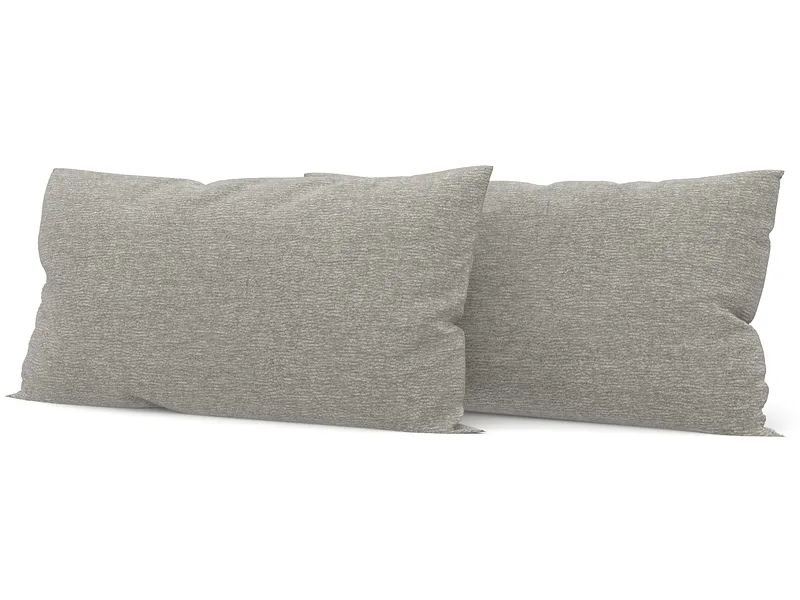SWISS HOME STYLE Set 2 Kissen AGATA 50x70cm hellgrau