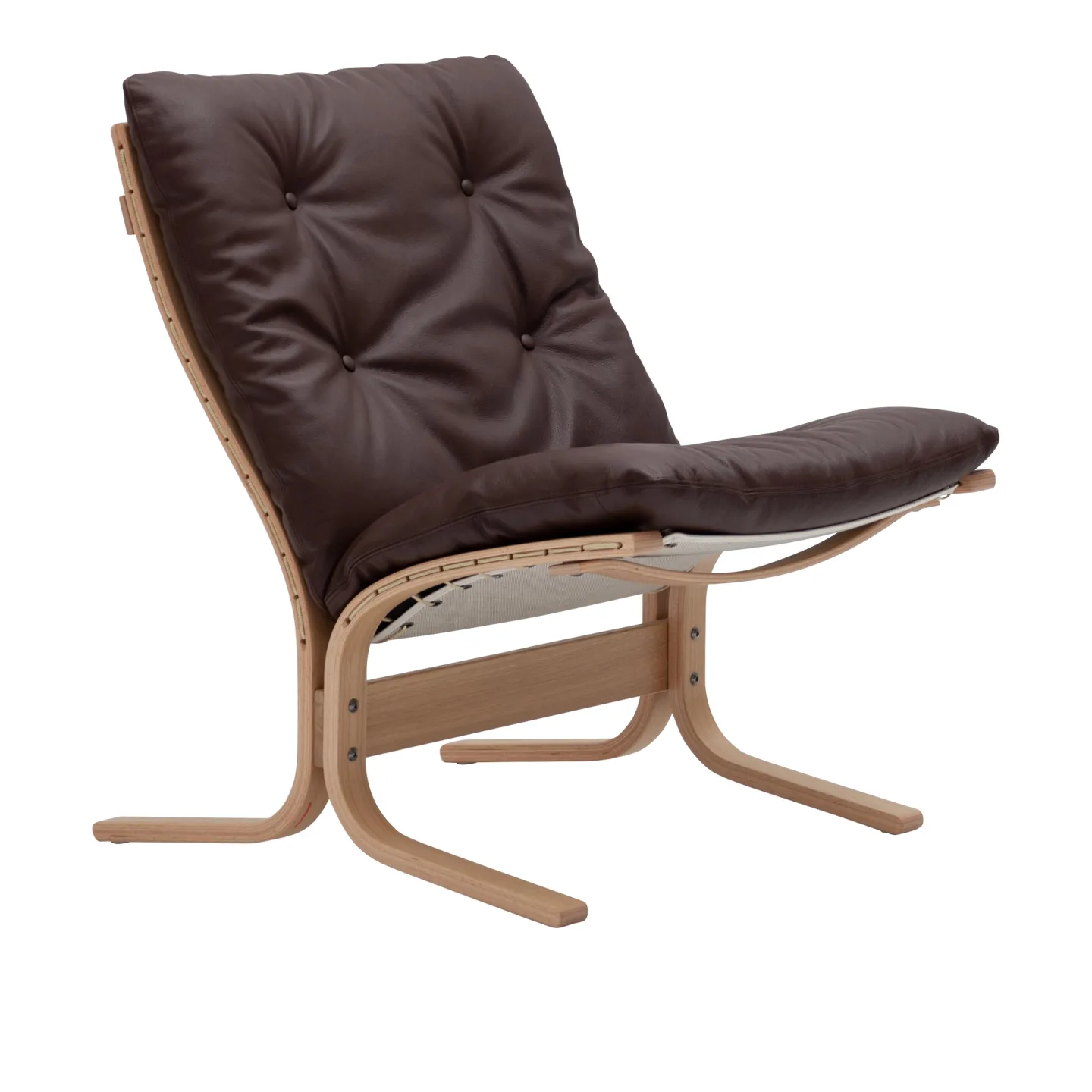LK Hjelle - Siesta Classic Low Vintage Black Soft 421 - Fåtöljer - Ingmar Relling - Svart - Läder/Naturmaterial/Trä