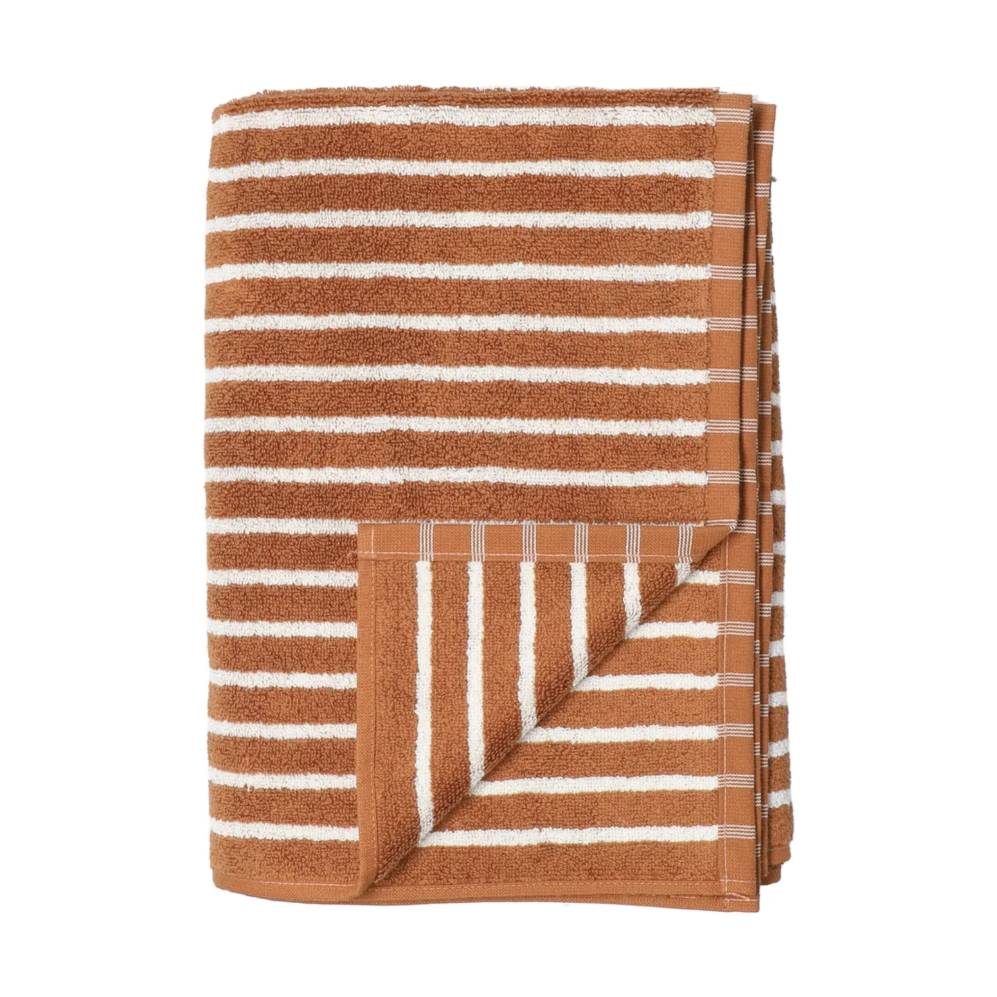Scandi Living Drift badhandduk 100x150 cm Brun-vit