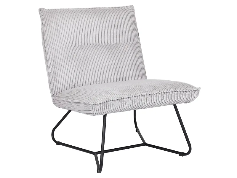 Sessel MILA Cord-Stoff grau