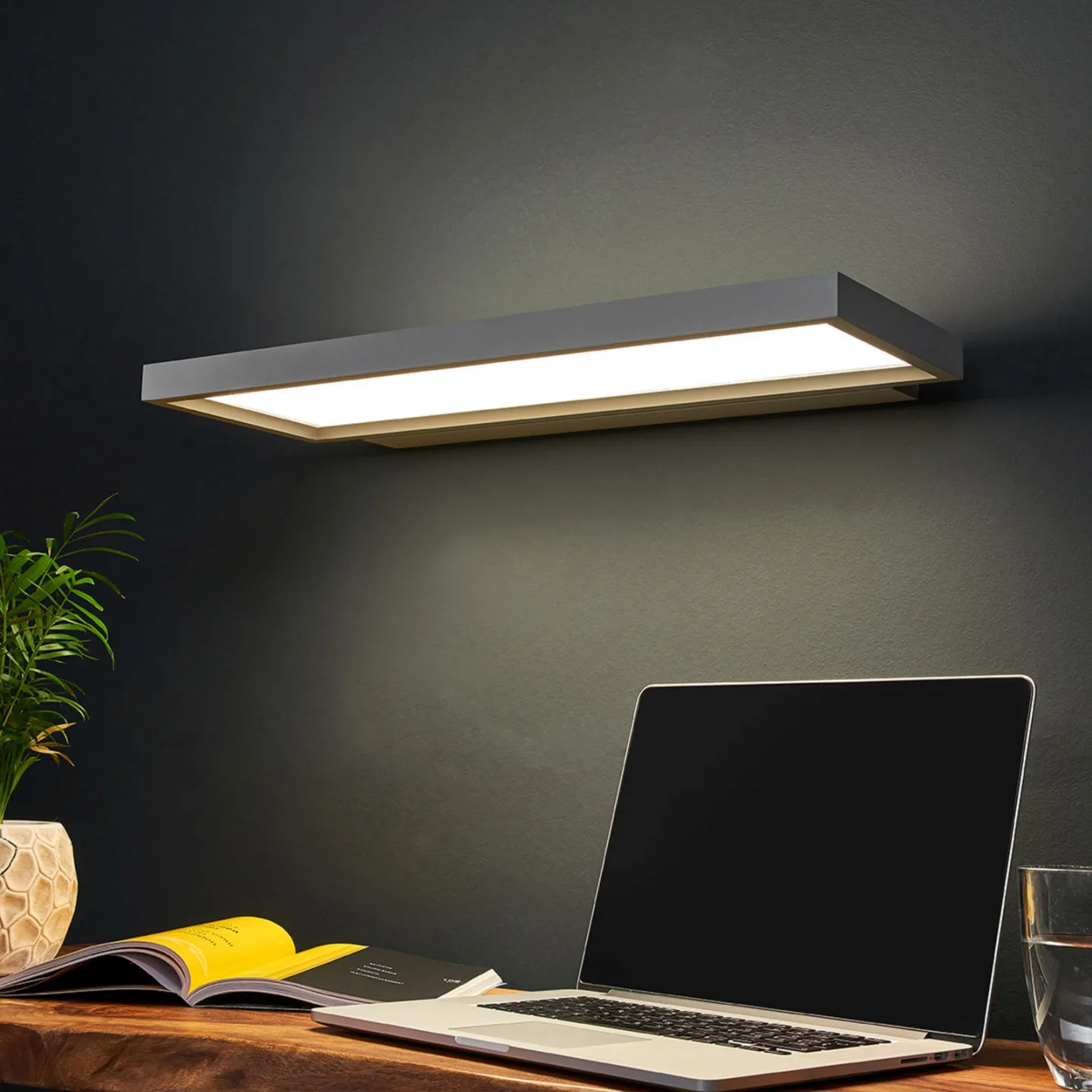 Rick Wandleuchte Silver/White - Arcchio - Arbeitszimmer / Büro - Modern - Kunststoff - Eckig