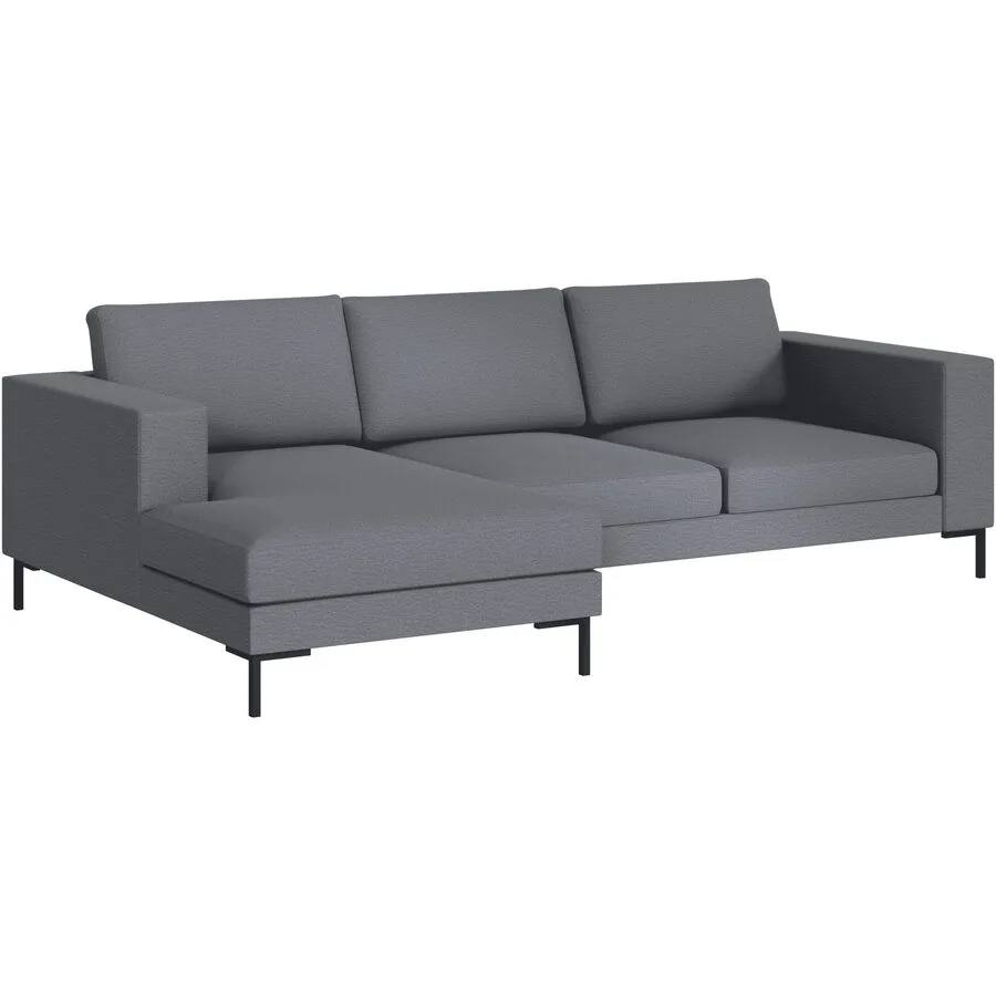 Ecksofa Domino Grau Stoff 250 cm 151 cm - Möbel Konfigurator: Traummöbel individuell zusammenstellen
