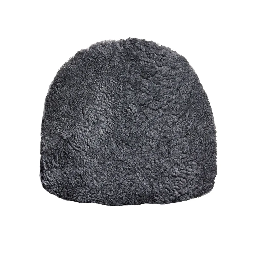 Skandilock Buzz stolsdyna fårskinn Charcoal-svart läderimitation
