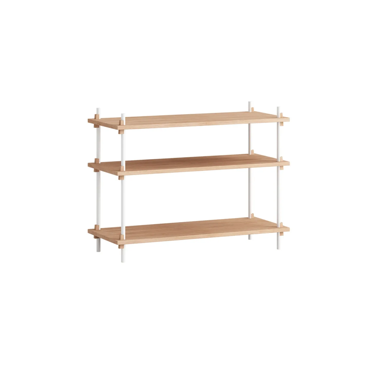 MOEBE Shelving System Classic Regal Eiche-white, 86x65x35 cm, S.65.1.A