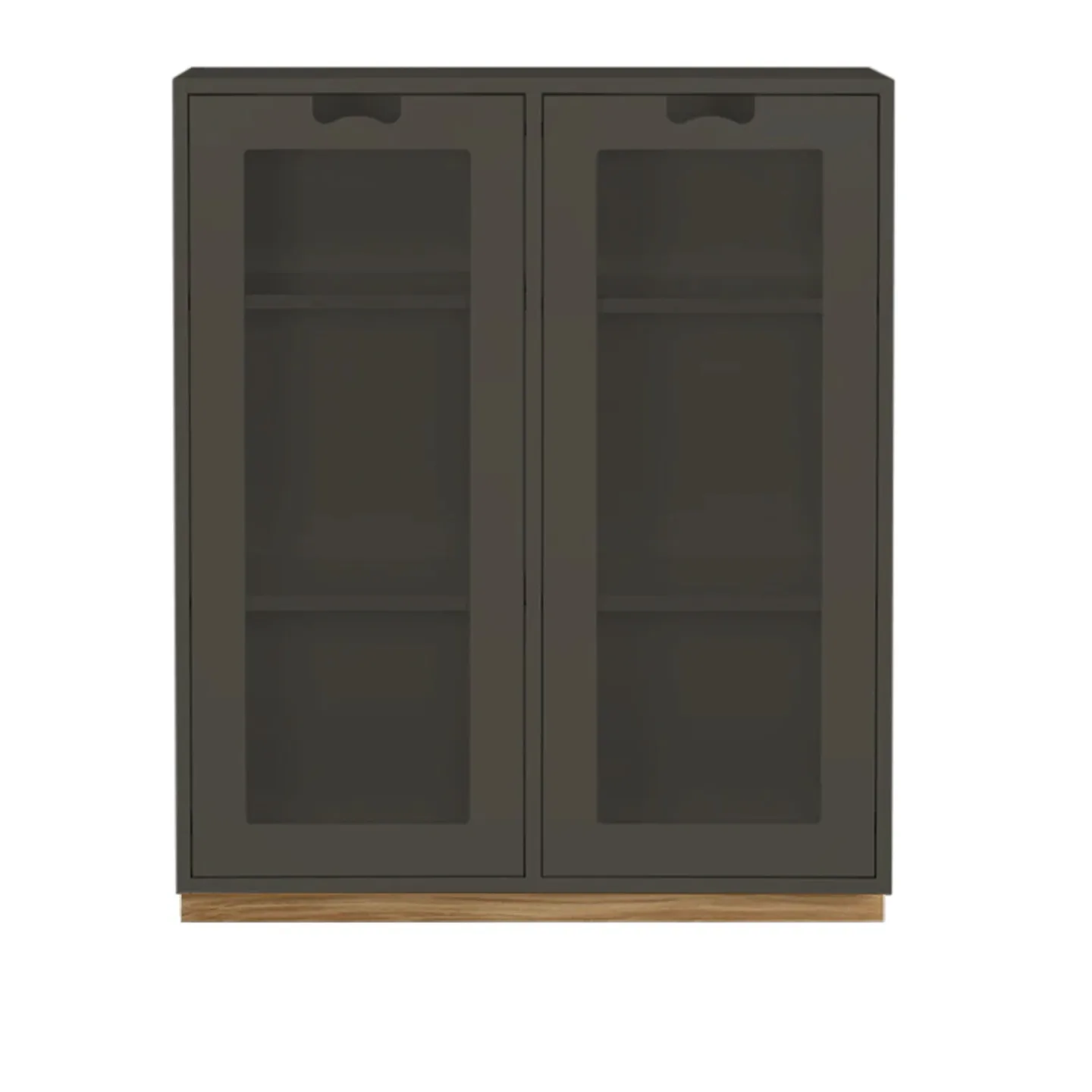 Asplund - Snow Cabinet E D42 Glass Doors - Taupe, Ek Sockel - Byråer - Thomas Sandell & Jonas Bohlin - Grå - Trä