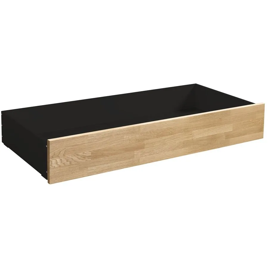 Hasena Bettschubkasten Roll-Box Eiche Bianco/Anthrazit Eiche/MDF Massivholz B 137 T 67 cm
