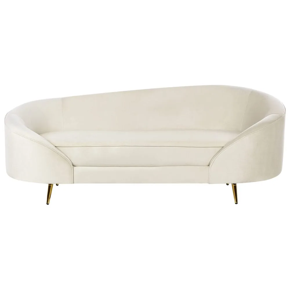 3-sits soffa Savar - Ljusbeige, guld