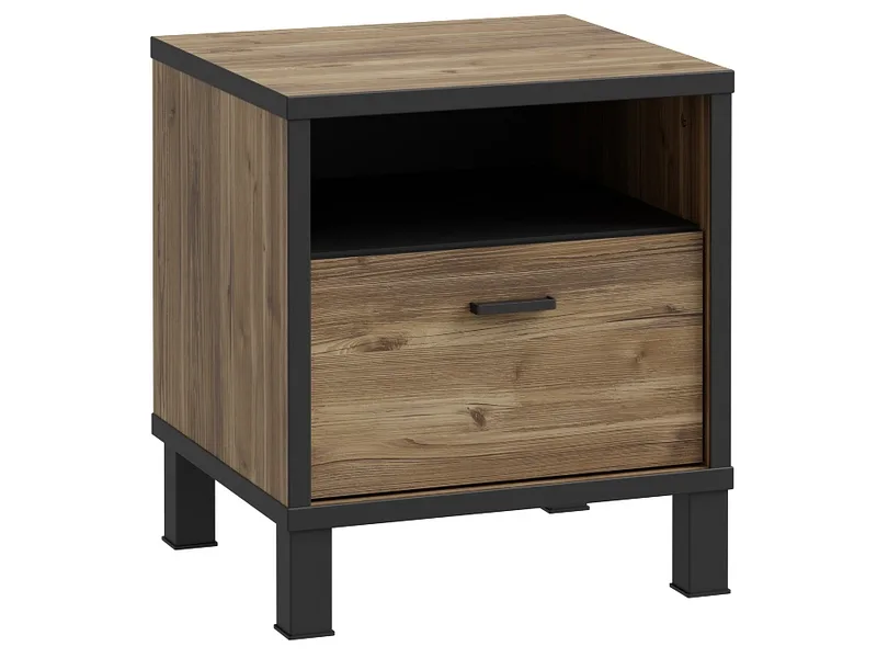 Nachttisch HAYATO 1 Schublade 45x42x50cm eiche dekor